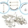 Ruidee 100Pcs/50Set Chicago Screws M5x35mm Book Binding Rivets Screw Posts