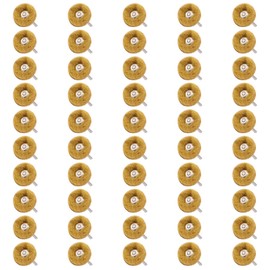 50 PCS Abrasive Buffing Wheels,1 Inch Buffing Polishing Wheel Set for Rotary Tool Accessorie 1/8'' (3mm) Shank, Yellow 80 Grits for Metal,Wood, Rust Removal