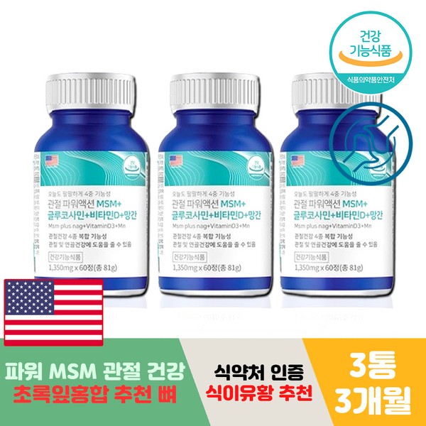 60s 70s MSM Glucosamine Chondroitin JOINT Bone Diet Sulfur Knee