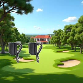 Jinshining 2 Pcs Black Golf Putter Clip,Convenient Putter Holder for Golf Bags Easy to Attach Putter Clamp Organizer Keep Your Putter Handy on The Course,Golf Club Bag Accessories