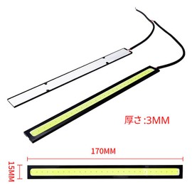 YFFSFDC LED Delight, Set of 8, COB, High Brightness, 12 V, Daylight, Car, White, Auto Driving Daytime Running Lamp, Fog Light, Thin 0.1 inch (3 mm), For Cars, Panel Light, Bar Light, Illumination,