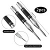2 Pack Automatic Center Punch, Steel Adjustable One-Handed Spring Impact