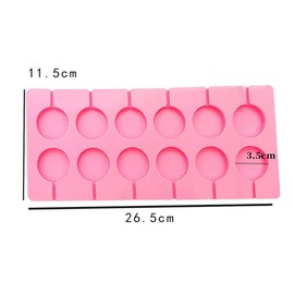 12 große runde Lutscherform aus Silikon, BPA-frei, wiederverwendbare Backform für Geburtstagsfeiern