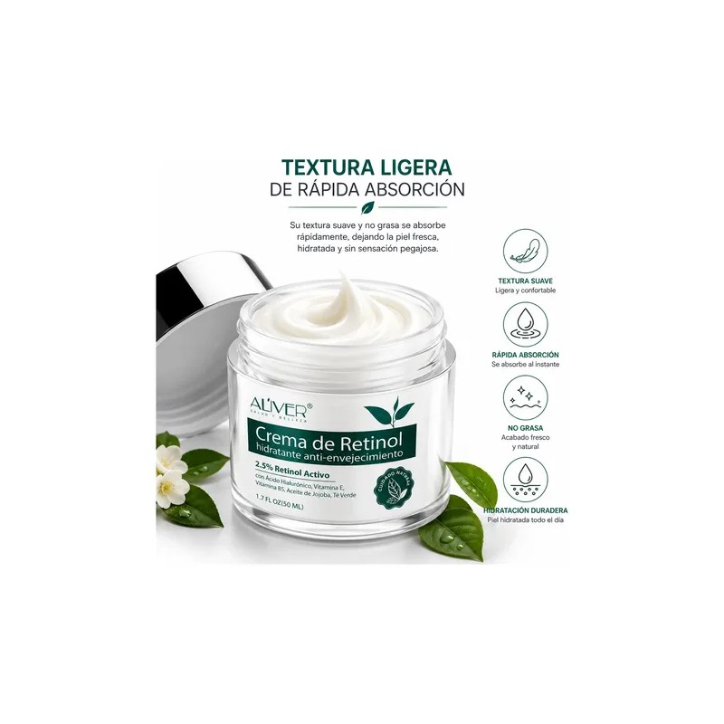 Crema Retinol 2.5% Hidratación Y Luminosidad Piel 50 Ml