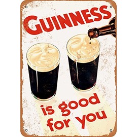 RetroRust 10 x 14 METAL SIGN - 1929 Guinness is Good for You - Vintage Rusty Look