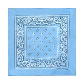 WedDecor Bandana Cotton Unisex Head Scarf Wide Headband Lightweight, Breathable Fashion Accessory for Riding, Hiking, Fishing, Cycling, Outdoor Activities, Light Blue, 54cm