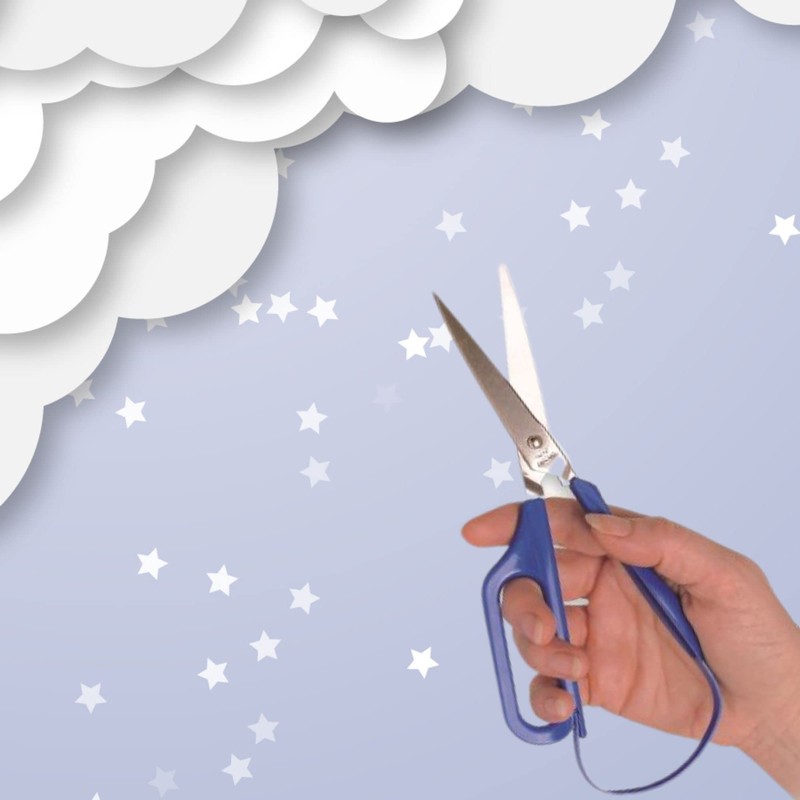 PETA Easi-Grip Long Loop Scissors, Stainless Steel and Polymer Long