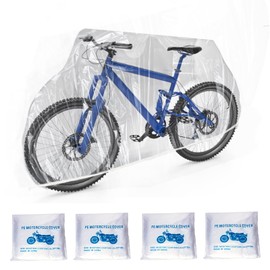 Disposable Clear Plastic Bike Cover One to Many Bikes - Waterproof Dust Covershed Waterproof Storage Outdoor Bicycles Indoor Universal