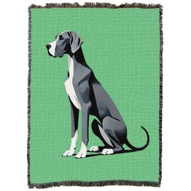 Pure Country Weavers Great Dane Dog Woven Blanket - Gift Cotton Tapestry Throw - Made in The USA - 72" x 54"
