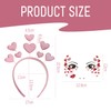 1 Pink Love Headband And 1 Face Sticker, Party Clothing