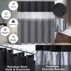 XLHOMO XLHOMO Bathroom Sets with Shower Curtain and Rugs,24PCS Black