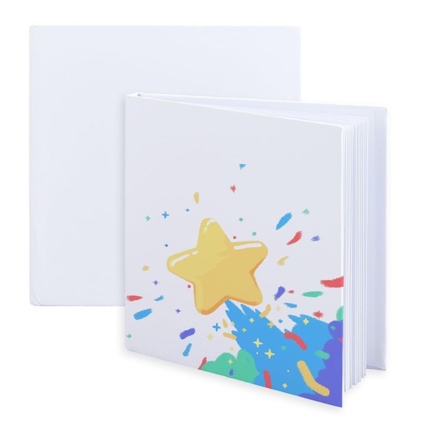 SUPERFINDINGS 2er Set Hardcover Leere Bücher 14x13 cm Mit Dicken
