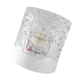 Water Ripple Night Light, 360 Degree Dynamic LED Lamp Low Power Consumption Charming Lighting Effect for Living Room (Three Colors Plug in Rotating Dynamic)