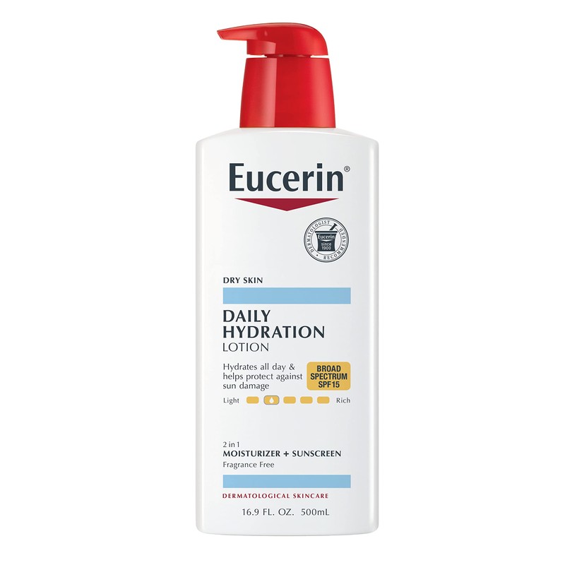 Eucerin Daily Hydration Moisturizer & Sunscreen Lotion SPF 15 16.9