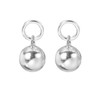PATIKIL 2pcs Silver Bead Charm, 8mm 925 Silver Ball Pendants