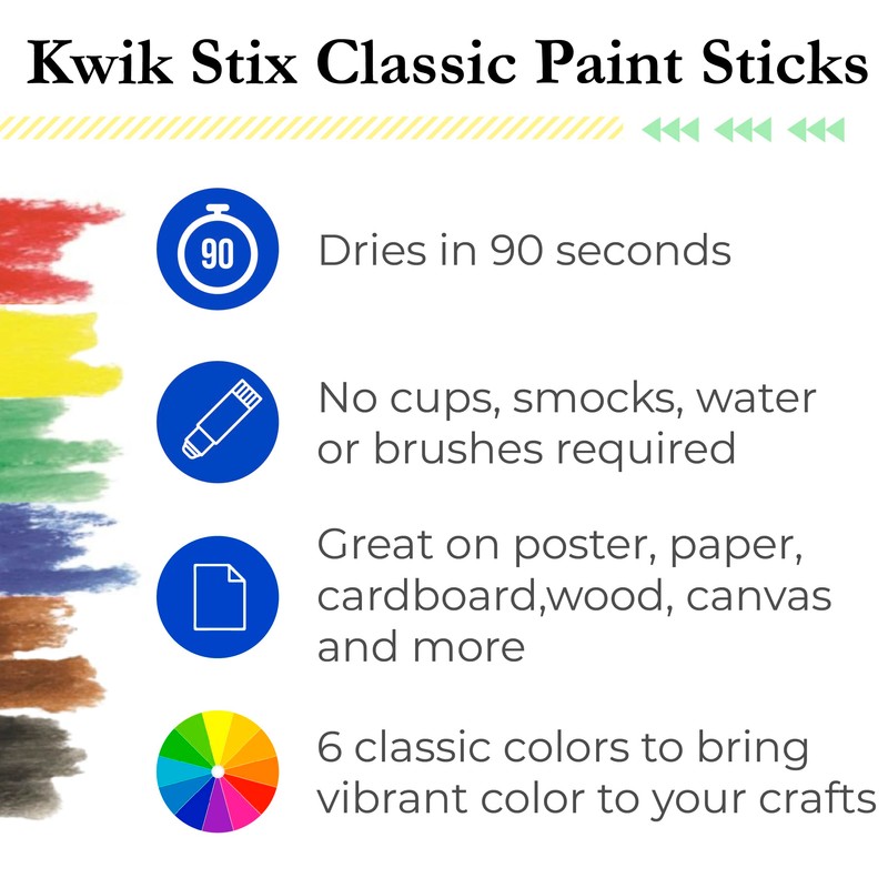 The Pencil Grip Kwik Stix Solid Paint Pens, Tempera Paint