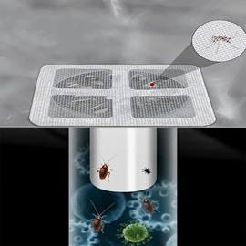 Disposable Shower Drain Hair Catcher Mesh Stickers, Bathroom Sink and Tub Drain Trainers Stainless Steel Hair Catcher Shower Drain, Fits Dishwashing Sink, Bathroom(10)