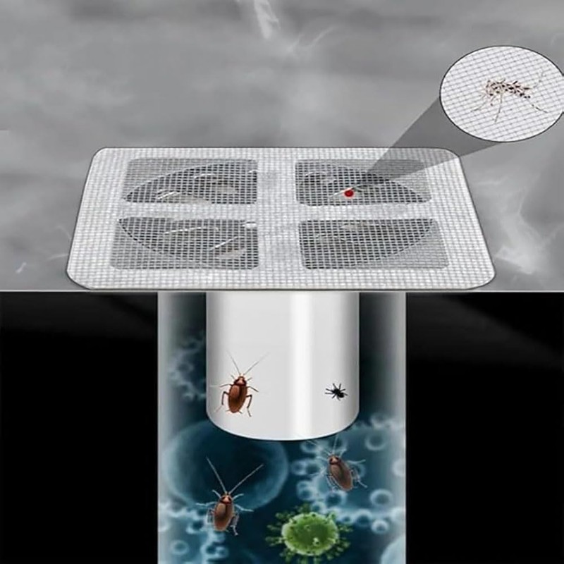 Disposable Shower Drain Hair Catcher Mesh Stickers, Bathroom Sink and