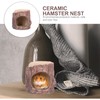 YARDWE Summer Squirrel Nest Ceramic Hamster Hideout Hamster House Chinchilla