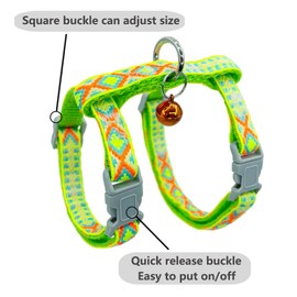 Freezx Cat Harness and Leash Set - Adjustable Escape Proof Cat Harness for Safe Walking - Lightweight Soft Travel Kitten Harness for Small Medium Cats