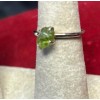 Natural Creations Sterling silver stackable ring size 7 Raw Peridot