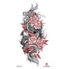 5 Sheets Temporary Dragon and Roses5 Tattoos with Roses