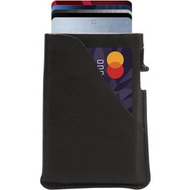 Tony Perotti Italian Leather Slim Money Clip Wallet for Men - RFID Quick Access Wallet With Credit Card Slots - Eco-Friendly Tanned Full Grain Leather Wallet Made in Italy