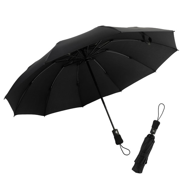 A2ZWORLD Inverted Umbrella Windproof Automatic 3 Fold 10 Ribs 210T