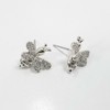 Fashion Jewelry E0640 Dainty Silver Tone Cubic Zirconia CZ Honey
