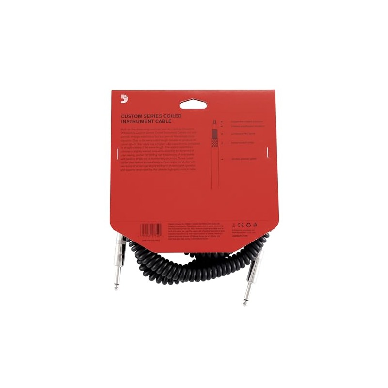 D'Addario | Coiled Cable | Cable para Instrumento | PW-CDG-30BK
