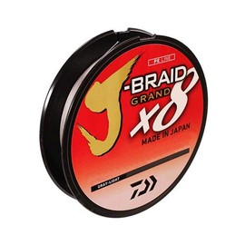 Daiwa JBGD8U40-300GL J-Braid X8 Grand Trenzado Line, 300 Yardas, 40 Lbs Probado, 013" de diámetro, Gris Claro