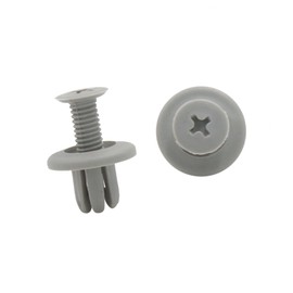 VekAuto 50Pcs Plastic Push Pin Bumper Fender Rivets Expansion Screws Clips Gray 8.5mm Auto Accessories