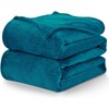WAVVE Fleece Blanket Sofa Throw Teal 5ft x 6.5ft -