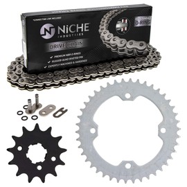 NICHE Drive Sprocket Chain Combo for Yamaha Banshee 350 Front 13 Rear 42 Tooth 520V O-Ring 104 Links
