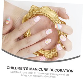 LALAFINA Boys and Girls Nails 120pcs Set Boys and Girls Manicure Nail Art Sturdy Abs Nails for Holiday Events Random Style