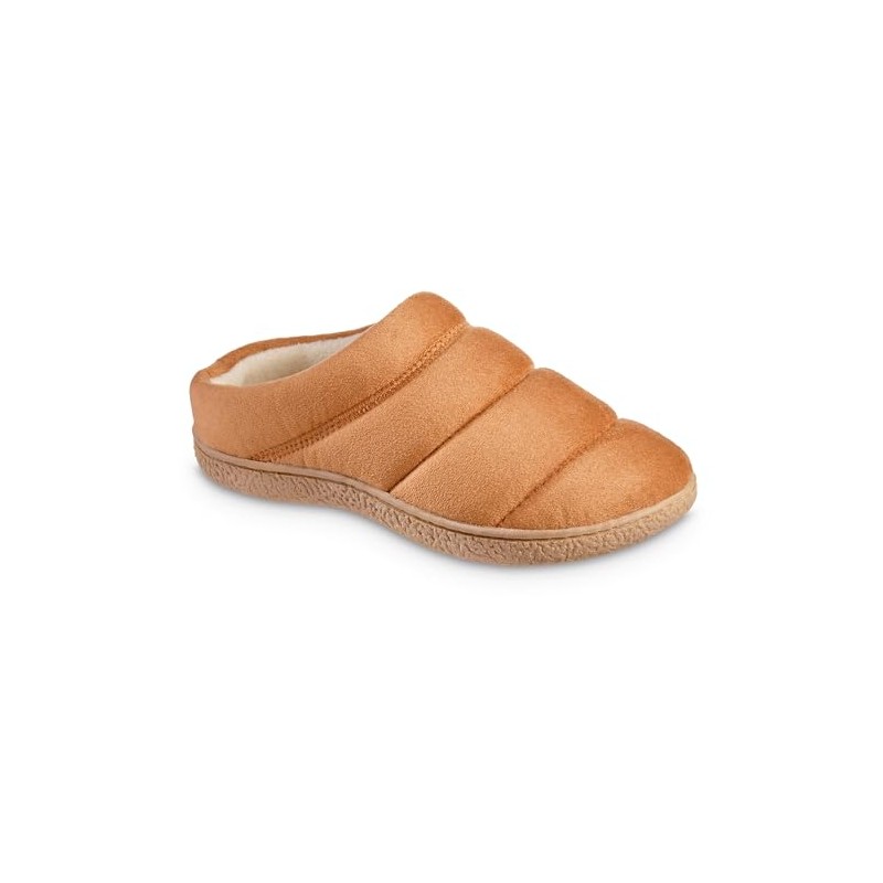 Women's Recycled Microsuede Puffer Clog Slipper with Enhanced Heel Cushion