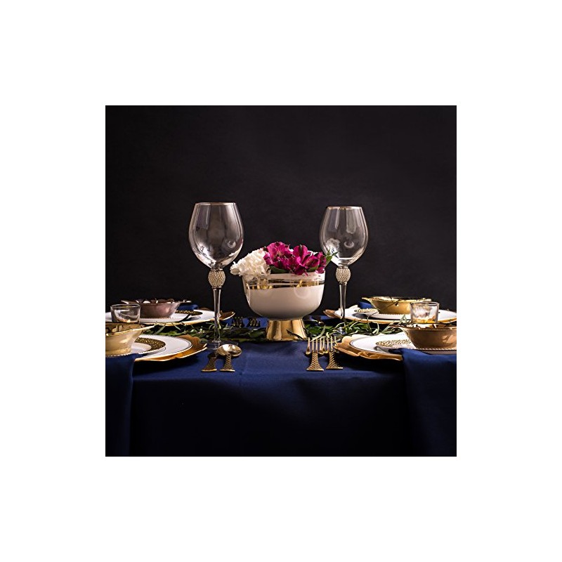 Trinkware Set of 2 Wine Glasses - Rhinestone "DIAMOND" Studded