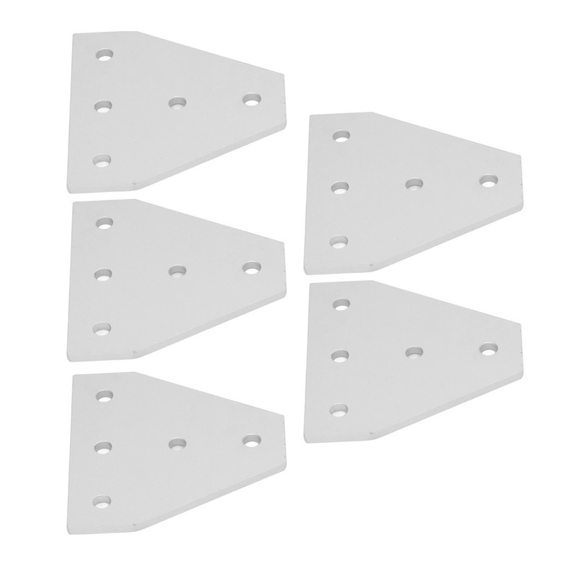 5Pcs Tie Plate 5 Holes Aluminum Robust Reinforced Connecting Mending