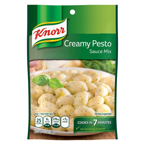 Knorr Sauce Mix Creamy Pasta Sauce For Simple Meals and Sides Creamy Pesto No Artificial Flavors 1.2 oz