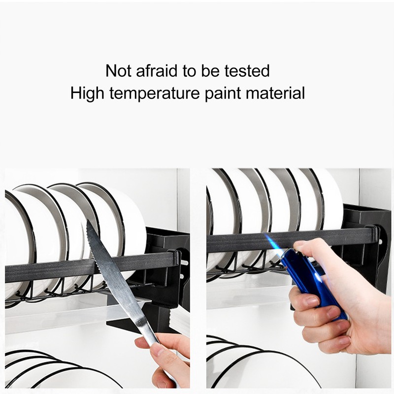 Kitchen Wall Mounted Tableware Holder Drain No Punching Drainage Flatware