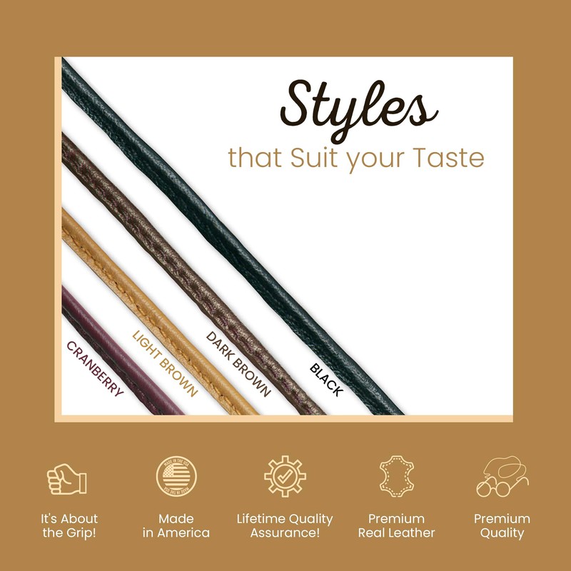 Peeper Keepers Eyeglass Retainer, Leather Sunglass Unisex Holder, Light Brown,