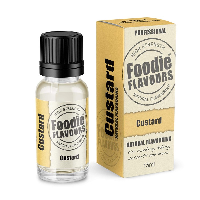 Foodie Flavours Natural Custard Flavouring, High Strength - 15ml