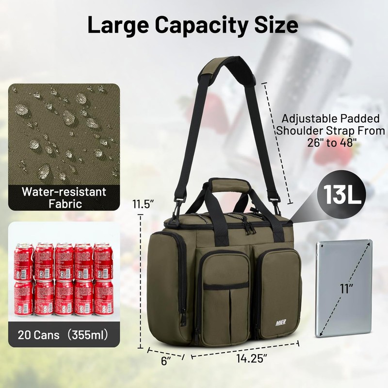 MIER Lunch Box for Men Heavy Duty Insulated Lunch Bag
