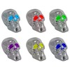 Lesser & Pavey Silver Chrome LED Multicoloured Light Up Skull