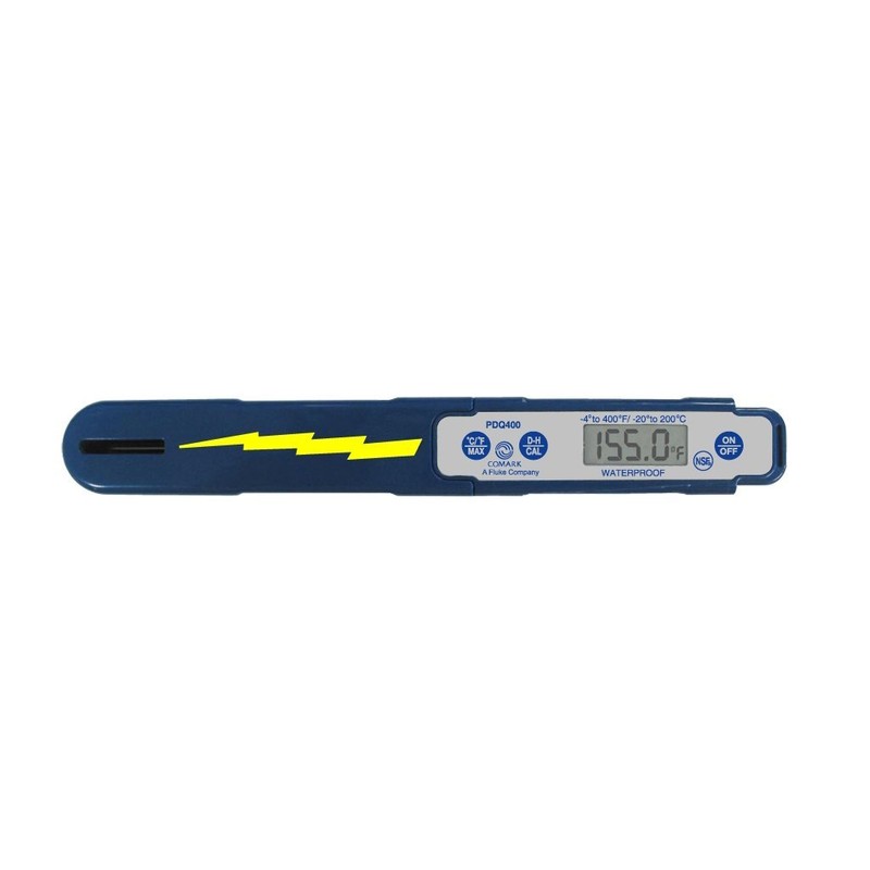 Comark PDQ400 High Speed High Accuracy Dishwasher Safe Thermometer,Blue,4/5(W)x 6(L)"/