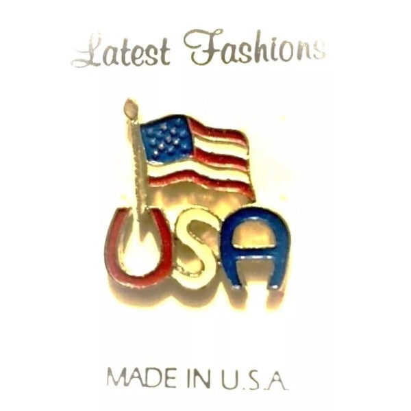Unbranded Lot 36 New Enamel USA WAVING Cast Flag Lapel
