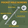 LIONMAX Pocket Screws #8 x 1 Inch, Wood Screws Coarse