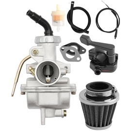 PZ20 Carburetor Kit Fits 125cc 110cc 90cc 70cc 50cc Tao tao Coolster Kazuma Baja Chinese ATV Quad 4 Wheeler Go Kart SunL NST Roketa 4 Stroke Pit Dirt Bike Parts with Thumb Throttle&Accelerator Cable