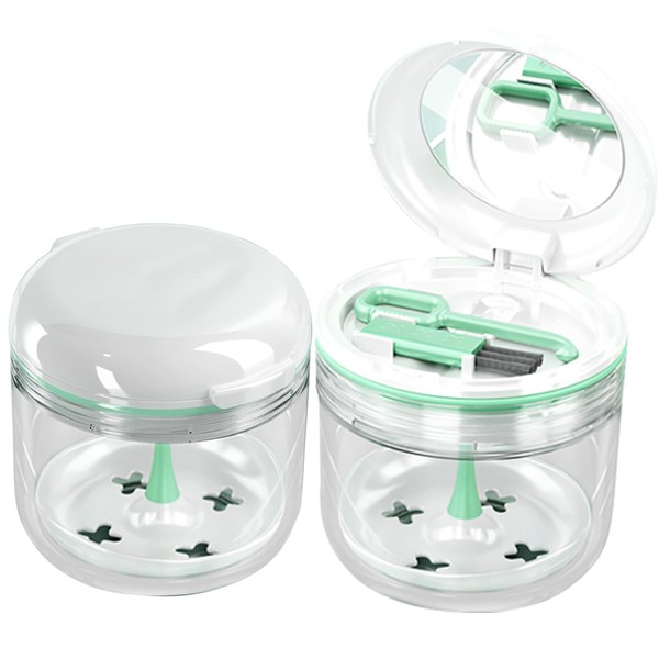 Aidarmoll Denture Bath Cup，Retainer Cleaner Case Box,Night Mouth Guard Case