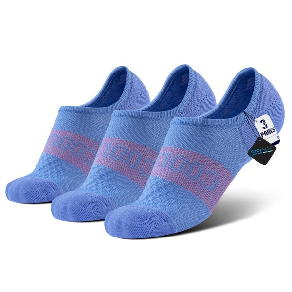 BRISIRA Bamboo Viscose Coolmax No Show Short Compression Running Socks